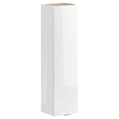 Meublorama Meuble de rangement NALYA 75 cm Blanc brillant et chene clair Elément mural compact* Armoire De Salle De Bains