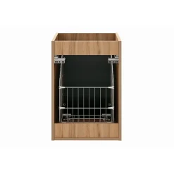 Meublorama Meuble de rangement NOXERA 40 cm Avec panier à linge Coloris chene wotan Meuble suspendu