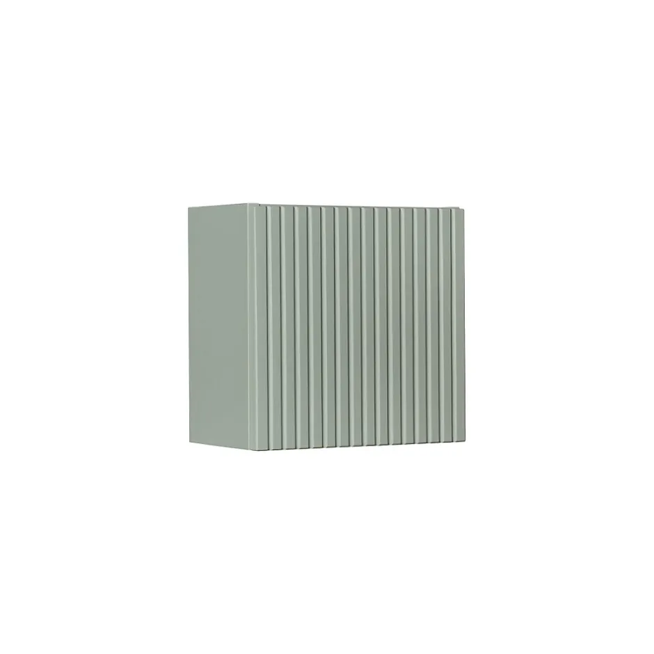 Meublorama Meuble de rangement salle de bain ELVINA 1 porte 30x30 cm Vert sauge pastel Meuble suspendu* Armoire De Salle De Bains