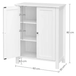 Calicosy Meuble de rangement salle de bain avec 2 portes - L60 cm* Etagère Salle De Bains