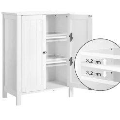 Calicosy Meuble de rangement salle de bain avec 2 portes - L60 cm* Etagère Salle De Bains
