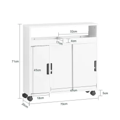Sobuy Meuble de Rangement Salle de Bain Armoire WC pour Papier Toilette, BZR02-W,* Meuble De Salle De Bains Faible Profondeur