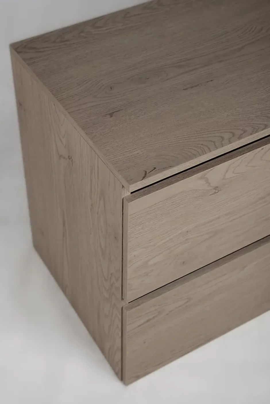3xE Living Meuble de salle de bain 100 cm (80+20) avec plan de travail supérieur + pieds meuble, Couleur: Chêne Foncé, 100 x 46 x 80,7 cm* Lave-Mains