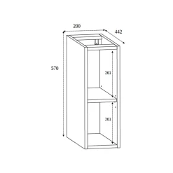 3xE Living Meuble de salle de bain 100 cm (80+20) avec plan de travail supérieur + pieds meuble, Couleur: Chêne Foncé, 100 x 46 x 80,7 cm* Lave-Mains