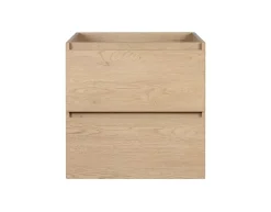 3xE Living Meuble de salle de bain 60 cm, Couleur : Chêne Clair, 60 x 46 x 60,7 cm, sans plan de travail