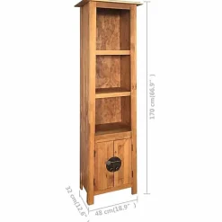 Vidaxl Meuble de salle de bain autoportant Bois pin massif 48x32x170cm