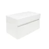 Swiss Aqua Technologies Meuble de salle de bain avec lavabo SAT Evolution 78x30x44,8 cm blanc mat (SATEVO80WMU2)* Lave-Mains