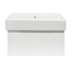 Swiss Aqua Technologies Meuble de salle de bain avec lavabo SAT Evolution 78x30x44,8 cm blanc mat (SATEVO80WMU2)* Lave-Mains