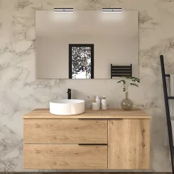 Cosyneo Meuble de salle de bain avec vasque à poser ronde KING - 100cm