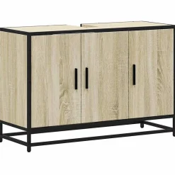 Vidaxl Meuble de salle de bain avec lavabo Chêne Sonoma 90 x 33 x 60 cm Bois d'ingénierie