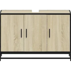 Vidaxl Meuble de salle de bain avec lavabo Chêne Sonoma 90 x 33 x 60 cm Bois d'ingénierie