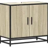 Vidaxl Meuble de salle de bain avec lavabo Chêne Sonoma 65 x 33 x 60 cm Bois d'ingénierie* Meuble Wc