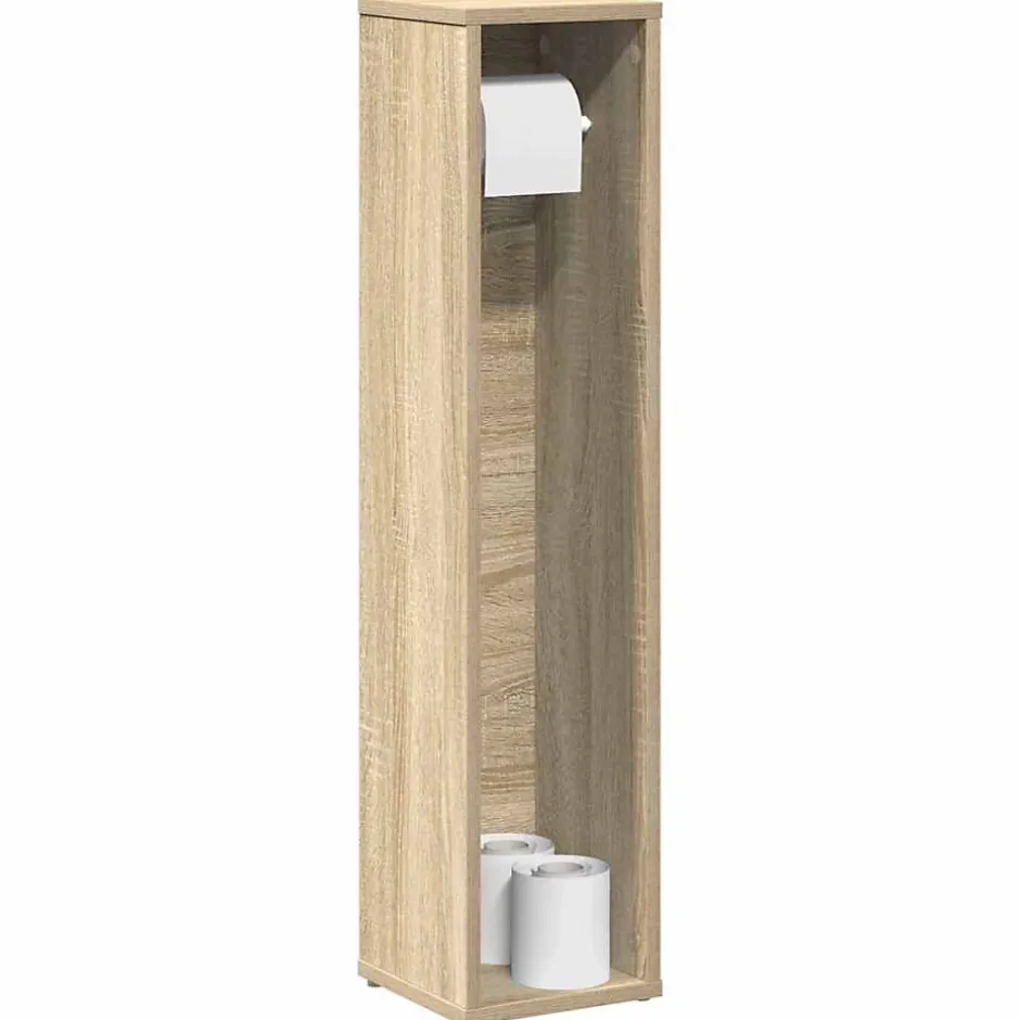 Vidaxl Meuble de salle de bain avec porte-rouleau chêne sonoma* Meuble Wc