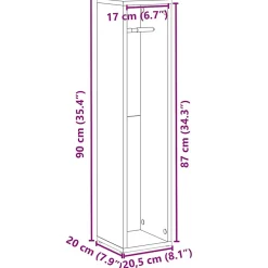 Vidaxl Meuble de salle de bain avec porte-rouleau chêne sonoma* Meuble Wc