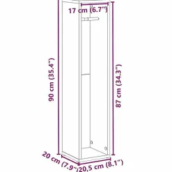 Vidaxl Meuble de salle de bain avec porte-rouleau chêne sonoma* Meuble Wc