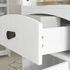 ProximaX Meuble de salle de bain, armoire haute à 3 étagères et 1 tiroir, étagère de salle de bain, meuble de salle de bain, blanc* Meuble Wc