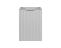 3xE Living Meuble de salle de bain, Blanc + poignée dorée, 40 x 57 x 46 cm