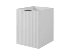 3xE Living Meuble de salle de bain, Blanc + poignée noire, 40 x 57 x 46 cm