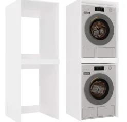 3xE Living Meuble de salle de bain, blanc, 64 x 180 x 64 cm