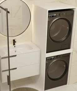 3xE Living Meuble de salle de bain, blanc, 64 x 180 x 64 cm