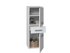 3xE Living Meuble de salle de bain, blanc mat, 85 x 30 x 30 cm* Armoire De Salle De Bains