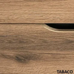 Cosyneo Meuble de salle de bain 100cm simple vasque - sans miroir - 2 tiroirs - tabaco (bois foncé) - LUNA