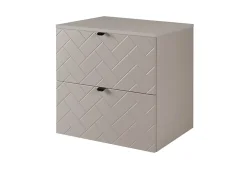 3xE Living Meuble de salle de bain, Cachemire, 60 x 57 x 46 cm, poignées noires