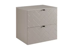 3xE Living Meuble de salle de bain, Cachemire, 60 x 57 x 46 cm, poignées noires