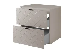 3xE Living Meuble de salle de bain, Cachemire, 60 x 57 x 46 cm, poignées noires