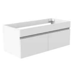 AICA Sanitaire Meuble de salle de bain 100cm à double porte, suspendu, blanc