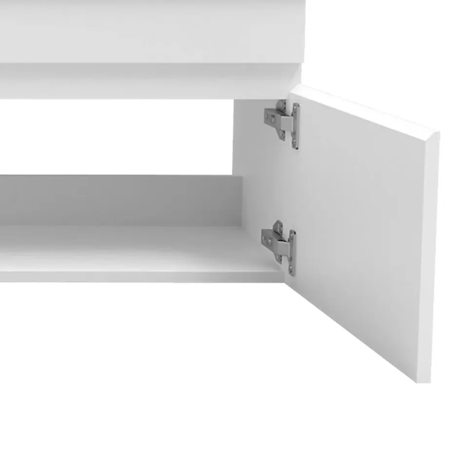AICA Sanitaire Meuble de salle de bain 100cm à double porte, suspendu, blanc