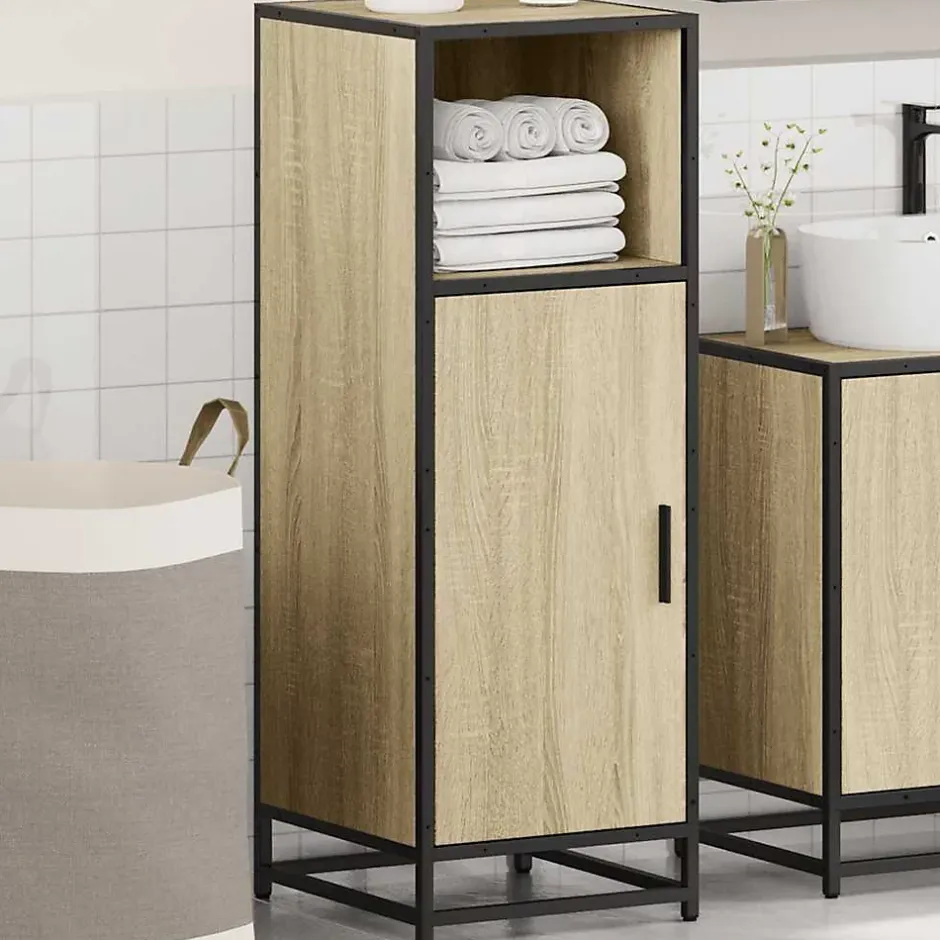 Vidaxl Meuble de salle de bain Chêne Sonoma 35x37,5x100 cm Bois d'ingénierie* Meuble Wc