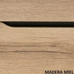 Cosyneo Meuble de salle de bain 90cm simple vasque - 3 tiroirs - sans miroir - madera miel (chêne clair) - MATA* Meuble Vasque