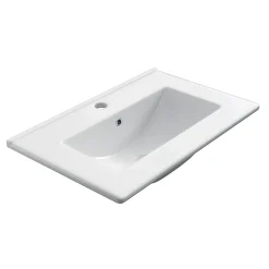 Cosyneo Meuble de salle de bain 60cm simple vasque - 3 tiroirs - blanc - MAYOR