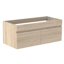AICA Sanitaire Meuble de salle de bain 100cm à double porte, suspendu, Chêne* Meuble Sous-Vasque