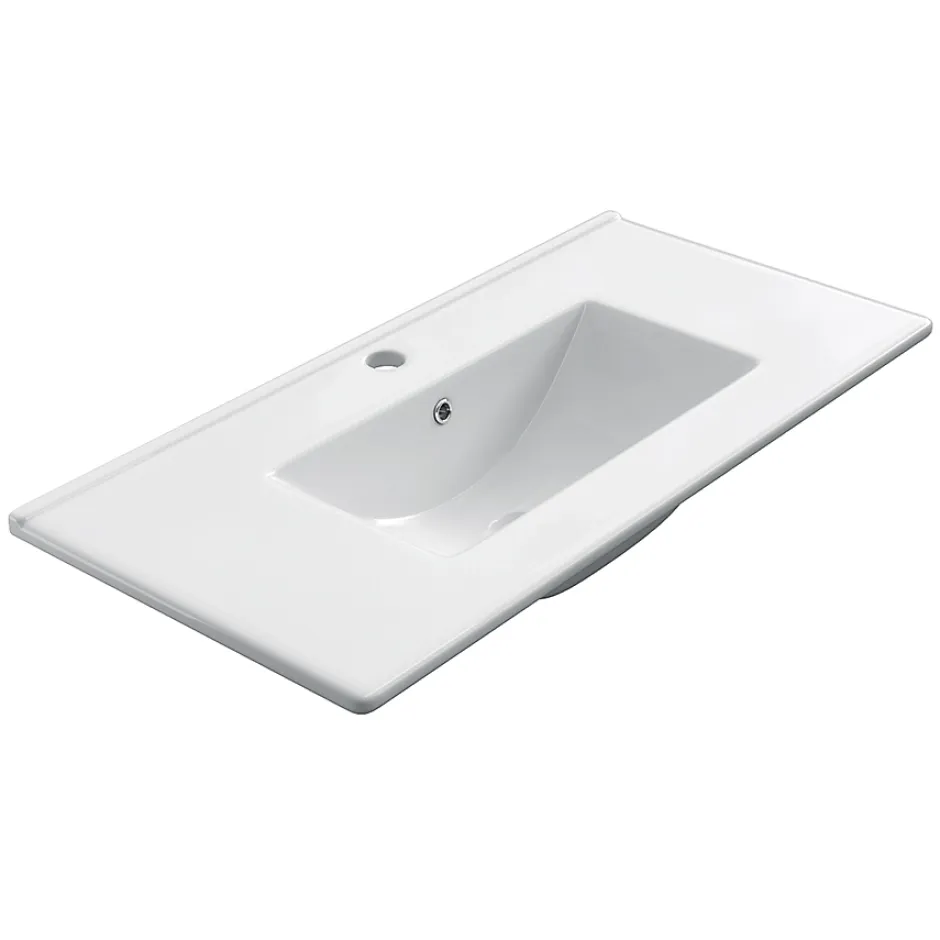 Cosyneo Meuble de salle de bain 80cm vasque déportée - 2 tiroirs - miroir avec armoirette - KING - Roble (chêne clair)* Ensemble Meuble De Salle De Bains