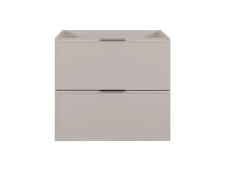 3xE Living Meuble de salle de bain, Cachemire, poignée argentée, 46 x 60 x 57 cm* Lave-Mains