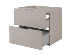 3xE Living Meuble de salle de bain, Cachemire, poignée argentée, 46 x 60 x 57 cm* Lave-Mains