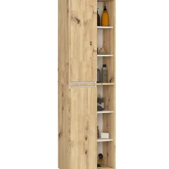 3xE Living Meuble de salle de bain, chêne artisanal/cachemire, 50 x 170 x 30 cm