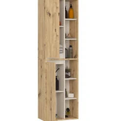 3xE Living Meuble de salle de bain, chêne artisanal/cachemire, 50 x 170 x 30 cm