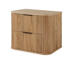 3xE Living Meuble de salle de bain, Chêne Craft, poignée noire, 41,5 x 60 x 51,7 cm* Lave-Mains