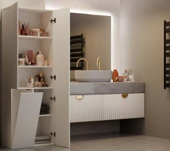 3xE Living Meuble de salle de bain, cachemire, 60 x 30 x 174 cm* Armoire De Salle De Bains