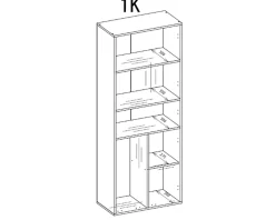3xE Living Meuble de salle de bain, cachemire, 60 x 30 x 174 cm* Armoire De Salle De Bains
