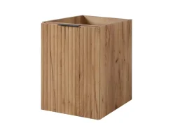 3xE Living Meuble de salle de bain, Chêne Craft + poignée noire, 40 x 57 x 46 cm* Lave-Mains