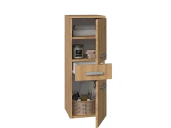 3xE Living Meuble de salle de bain, chêne artisan, 85 x 30 x 30 cm
