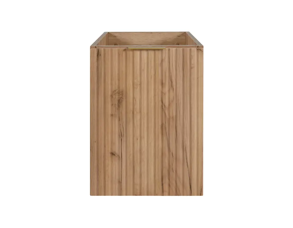 3xE Living Meuble de salle de bain, Chêne Craft + poignée dorée, 40 x 57 x 46 cm