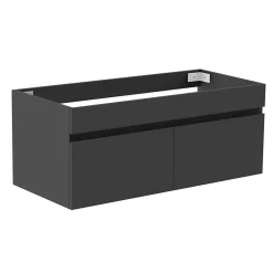 AICA Sanitaire Meuble de salle de bain 100cm à double porte, suspendu, Anthracite