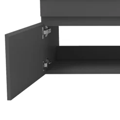 AICA Sanitaire Meuble de salle de bain 100cm à double porte, suspendu, Anthracite