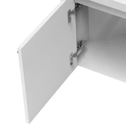 AICA Sanitaire Meuble de Salle de Bain d'Angle Gain de Place, Lave Main, Blanc Crème, 40x40 cm* Meuble Vasque