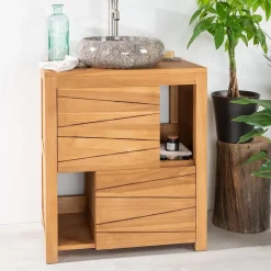 Wanda Collection Meuble de salle de bain en teck massif Cosy 70 cm